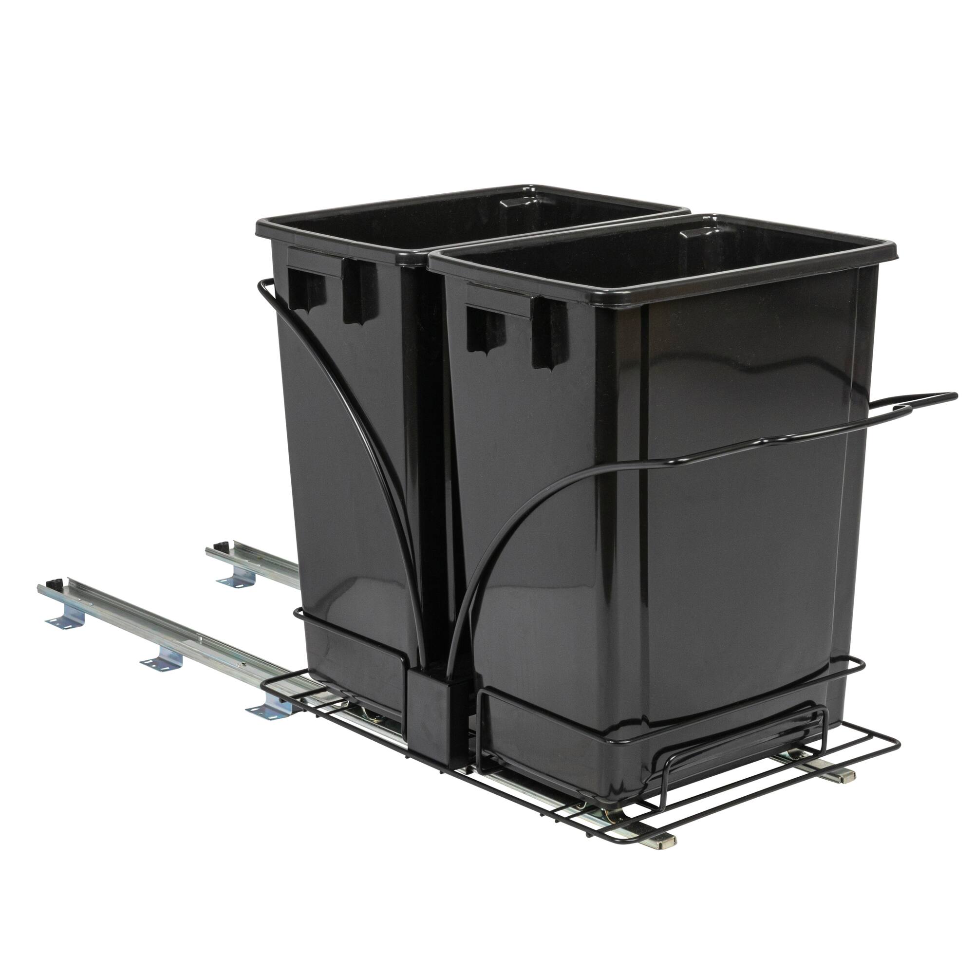 Household Essentials Glidez Slide-Out Double Trash Cans